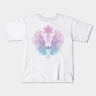 Angel Number 888 Sacred Geometry Kids T-Shirt